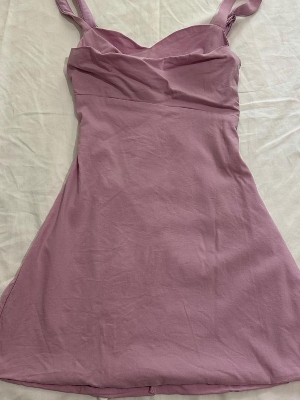 Lilac Slip Dress with Sweetheart Neckline corset back